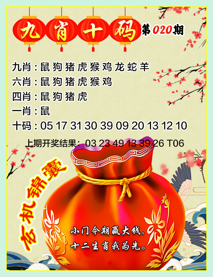 2025020期九肖十码