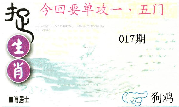 2025017期捉生肖