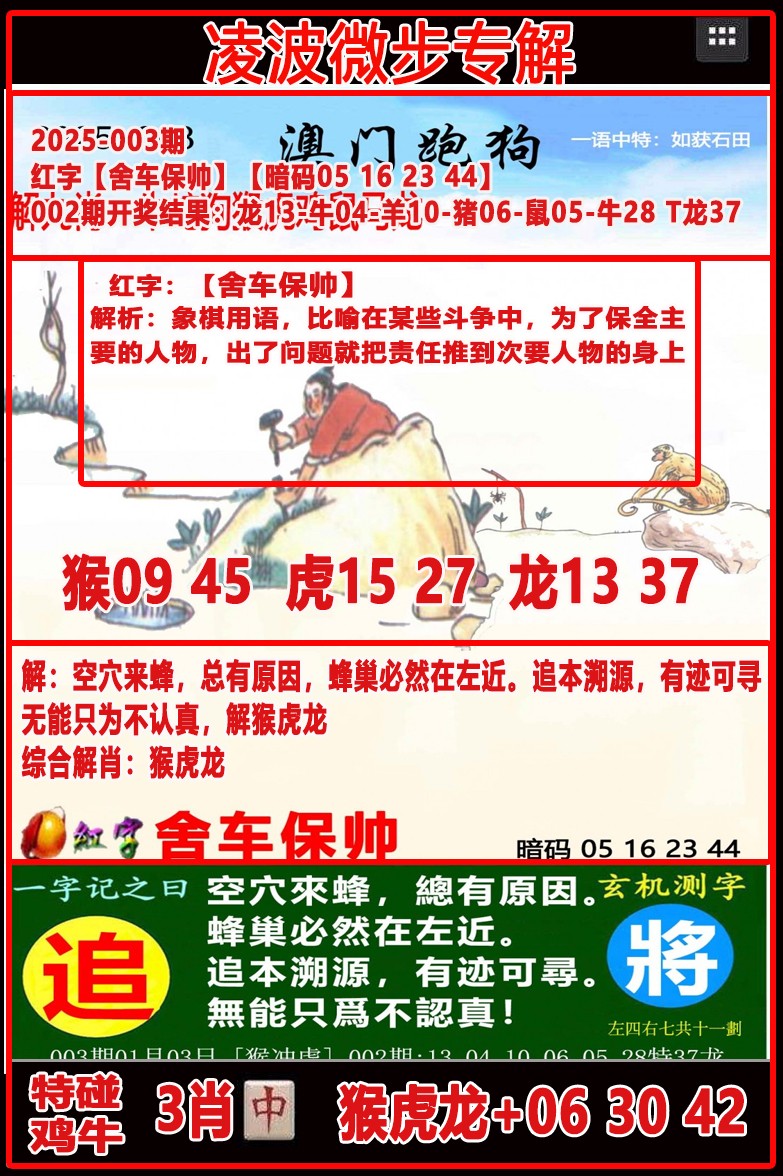 2025003期凌波微步