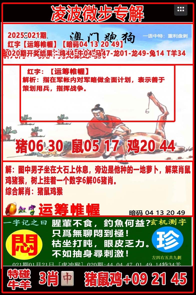 2025021期凌波微步