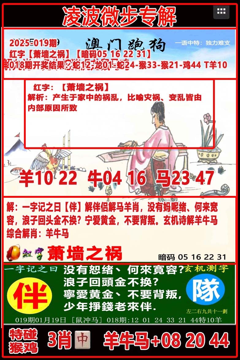 2025019期凌波微步