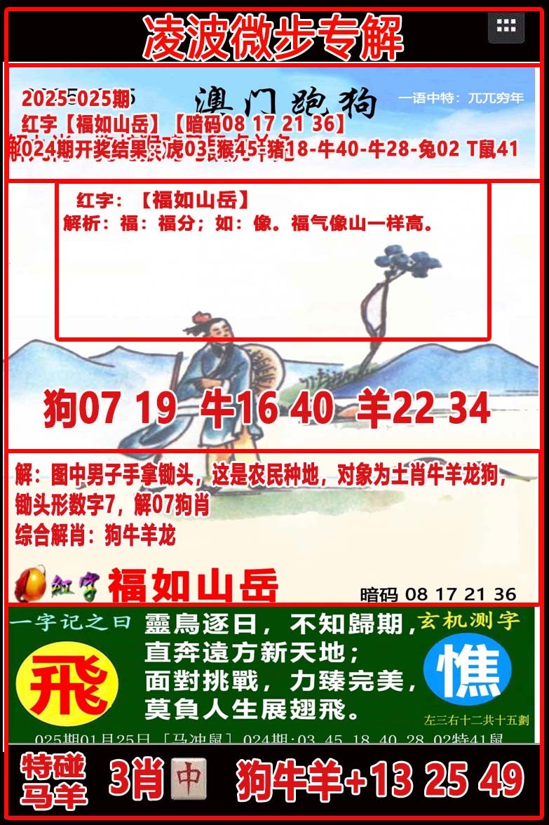 2025025期凌波微步