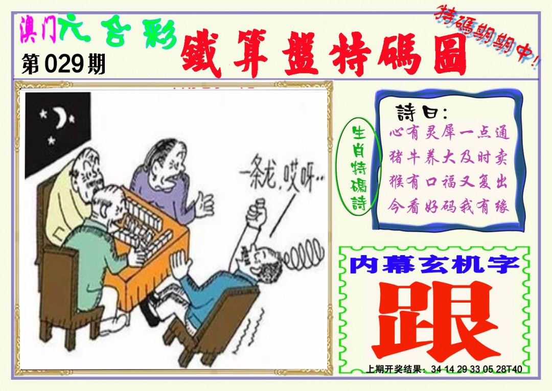 2025029期铁算盘特码图