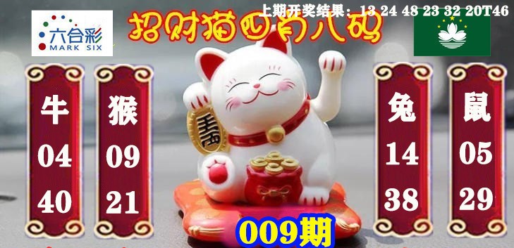 2025009期招财猫四肖八码