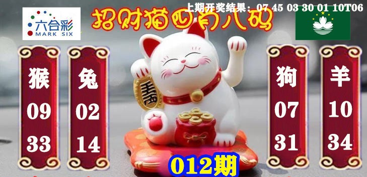 2025012期招财猫四肖八码
