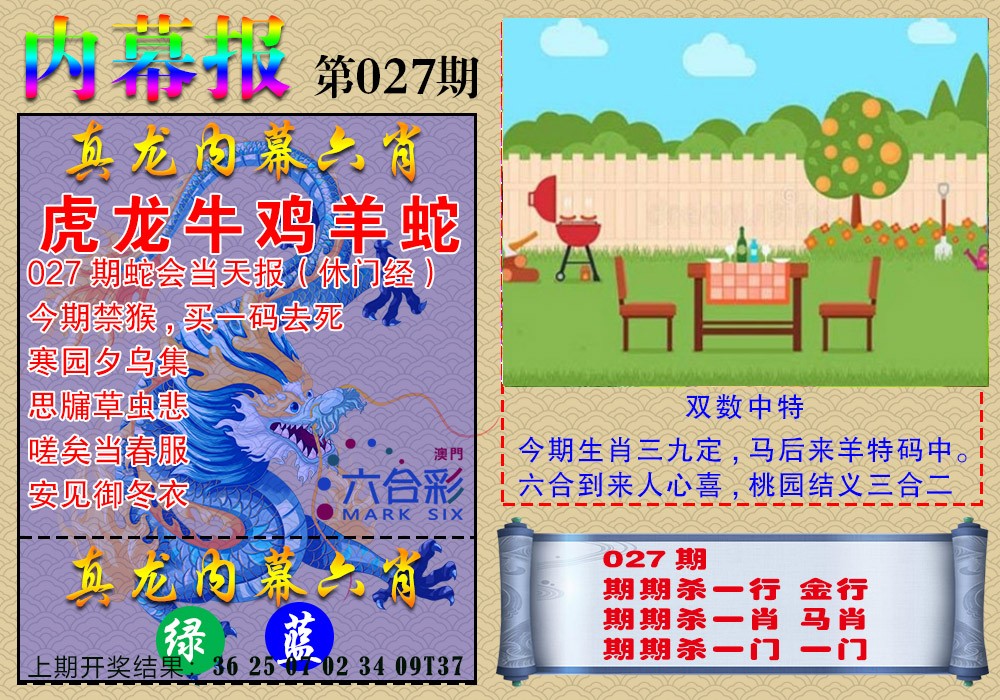 2025027期真龙内幕报