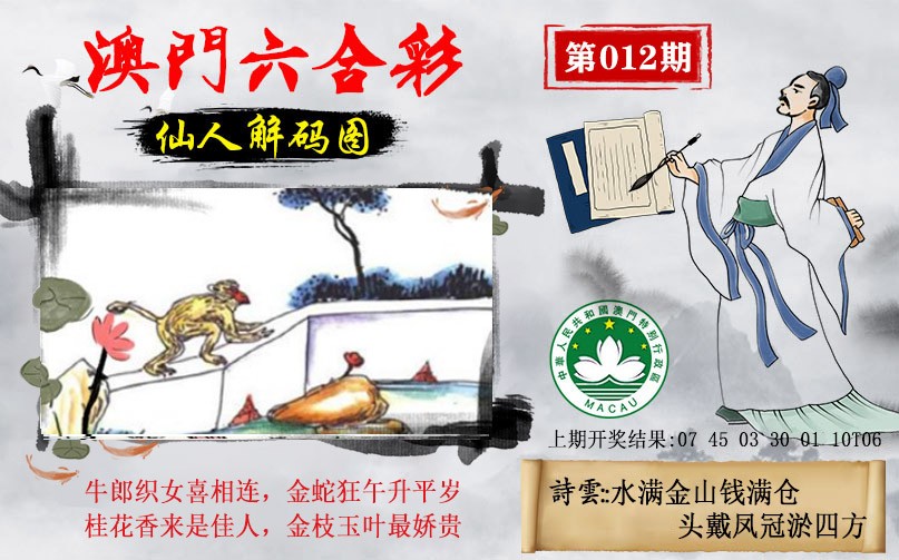 2025012期仙人解码图