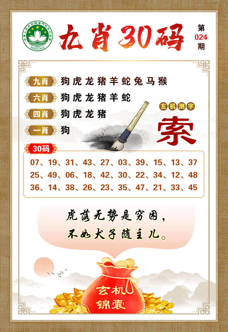 2025024期九肖30码