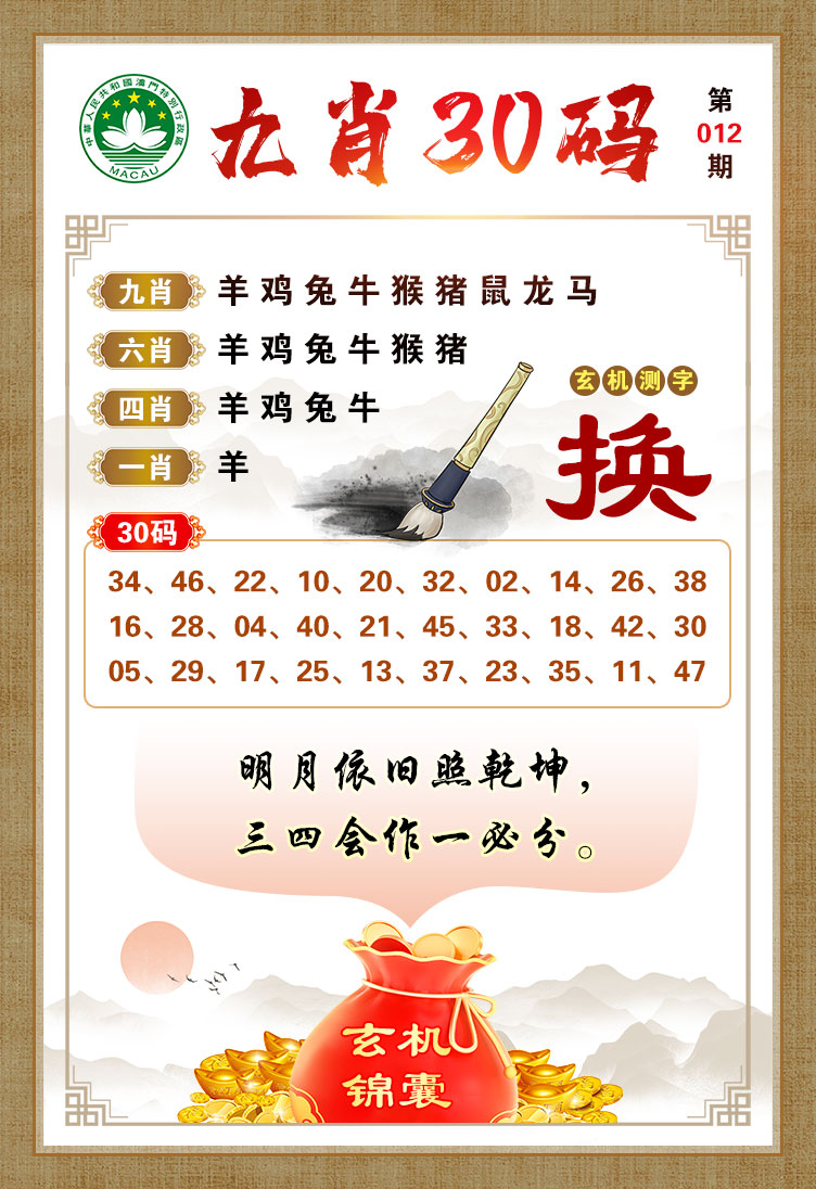 2025012期九肖30码