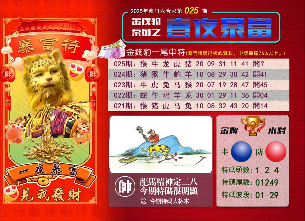 2025025期一夜暴富