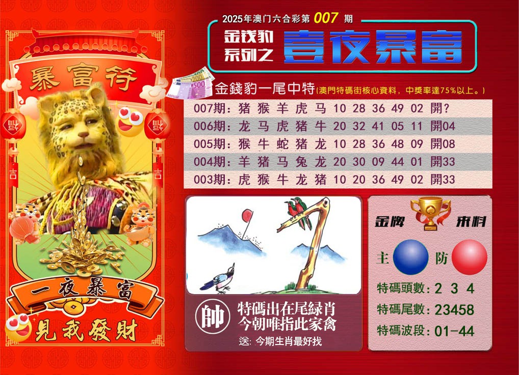 2025007期一夜暴富