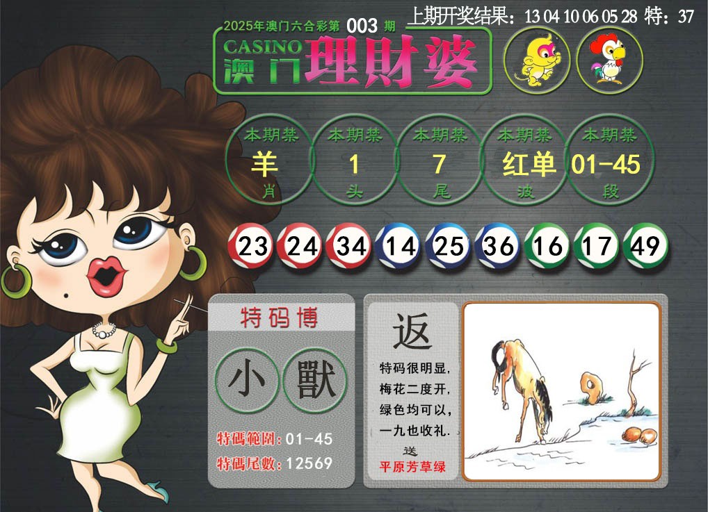 2025003期澳门理财婆