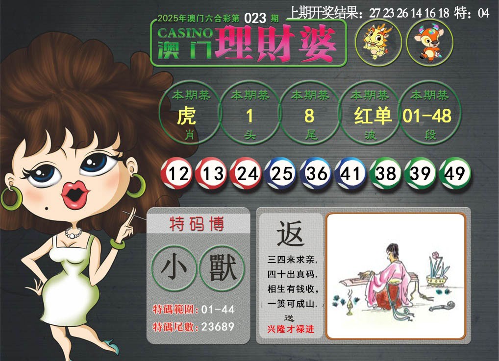 2025023期澳门理财婆