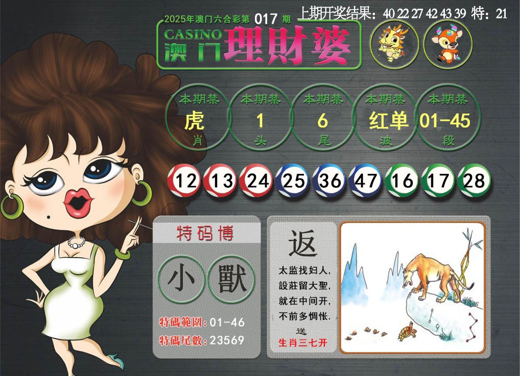 2025017期澳门理财婆