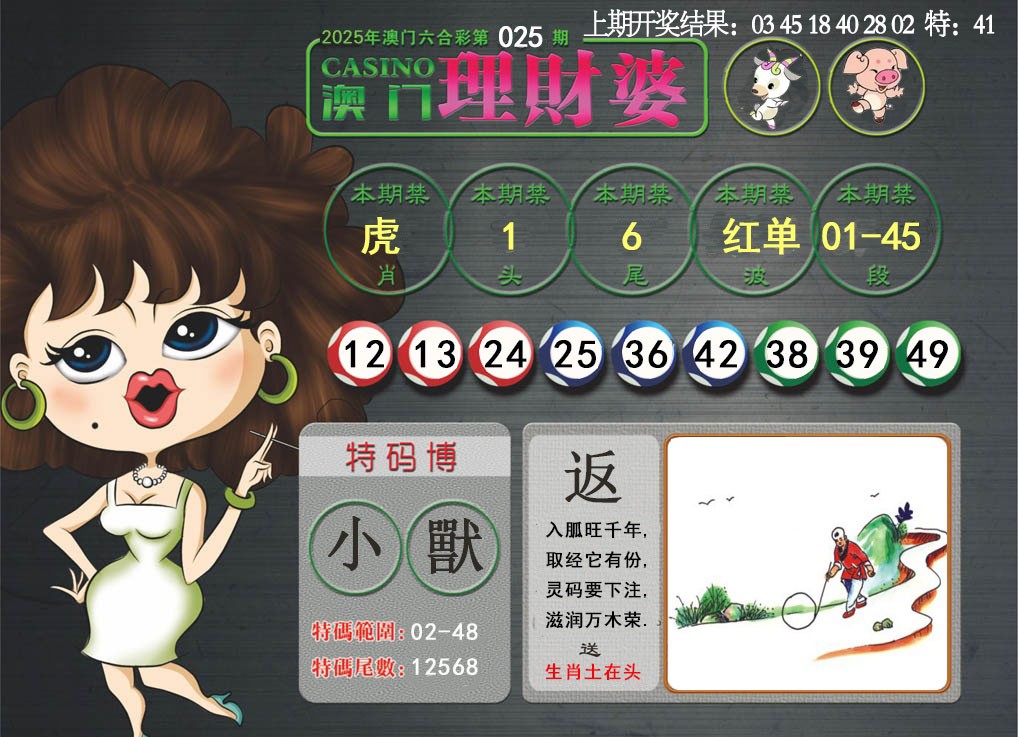 2025025期澳门理财婆