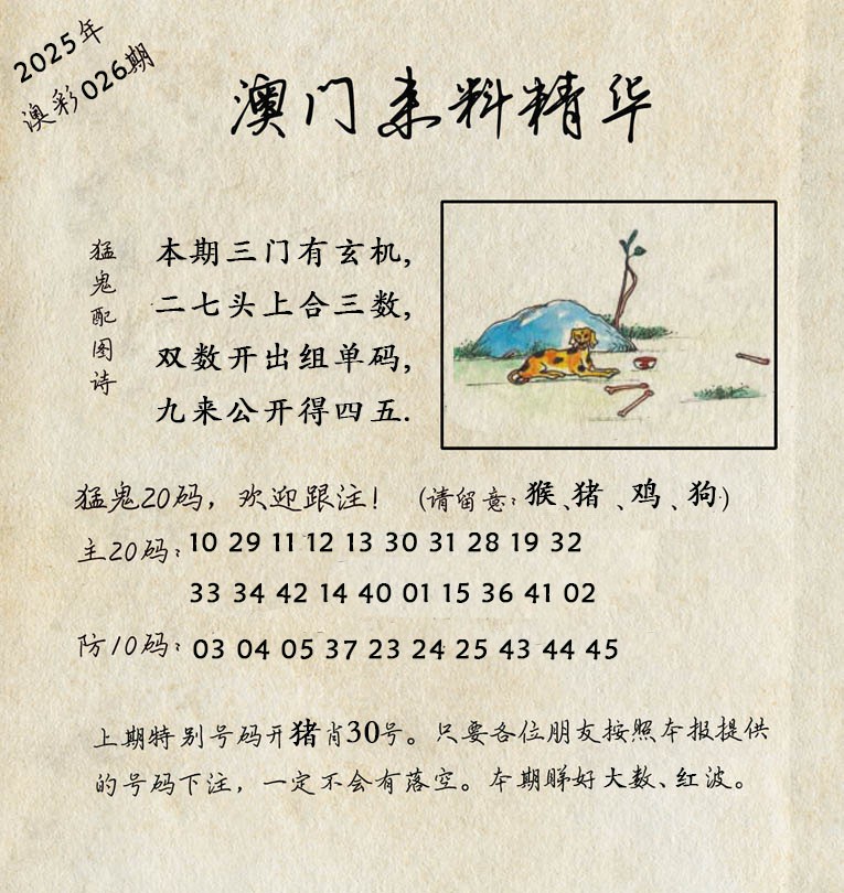 2025026期澳门来料精华