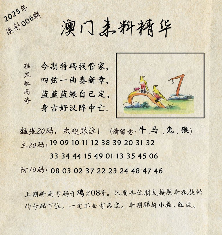 2025006期澳门来料精华