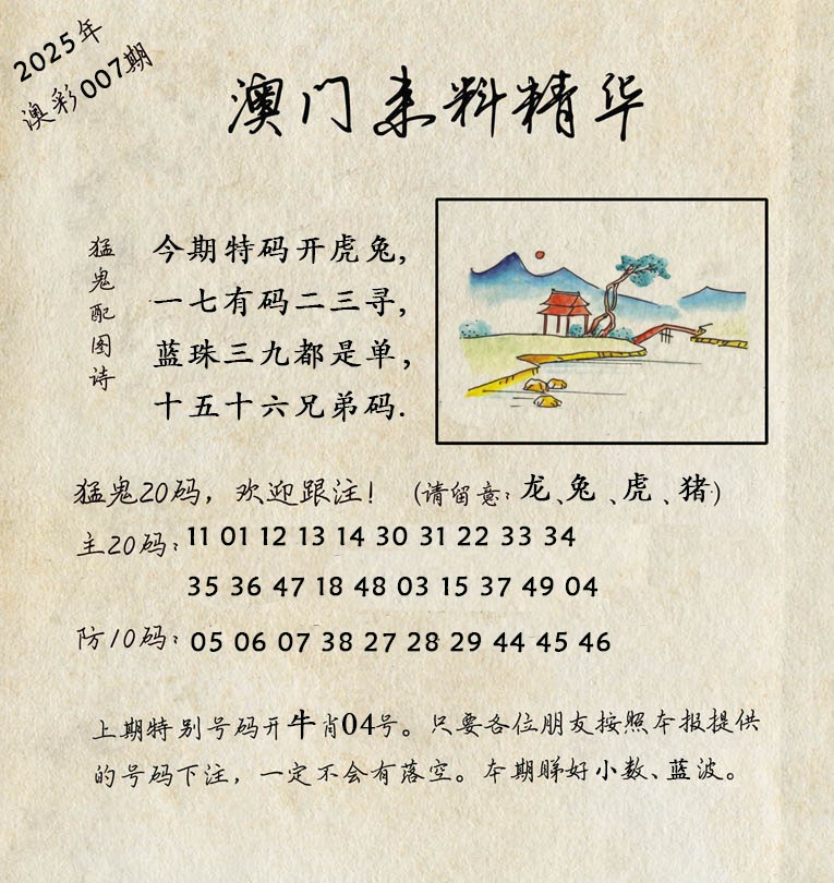 2025007期澳门来料精华