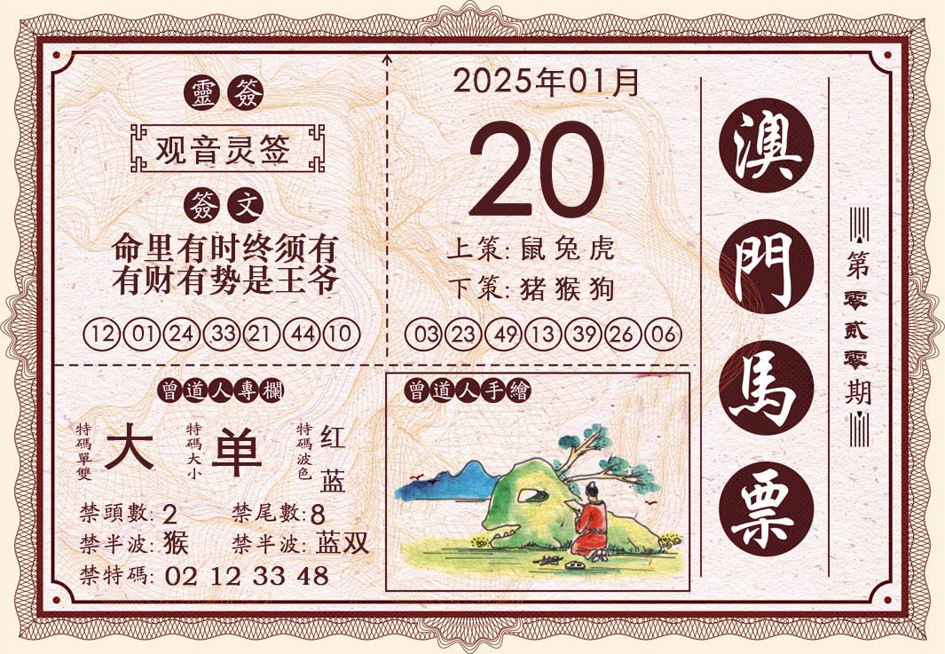2025020期澳门马票