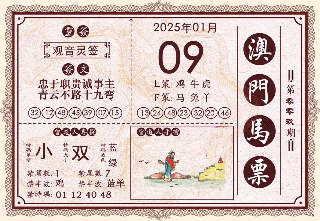 2025009期澳门马票