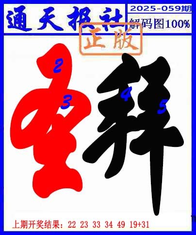 2025059期解码图