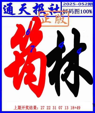 2025052期解码图