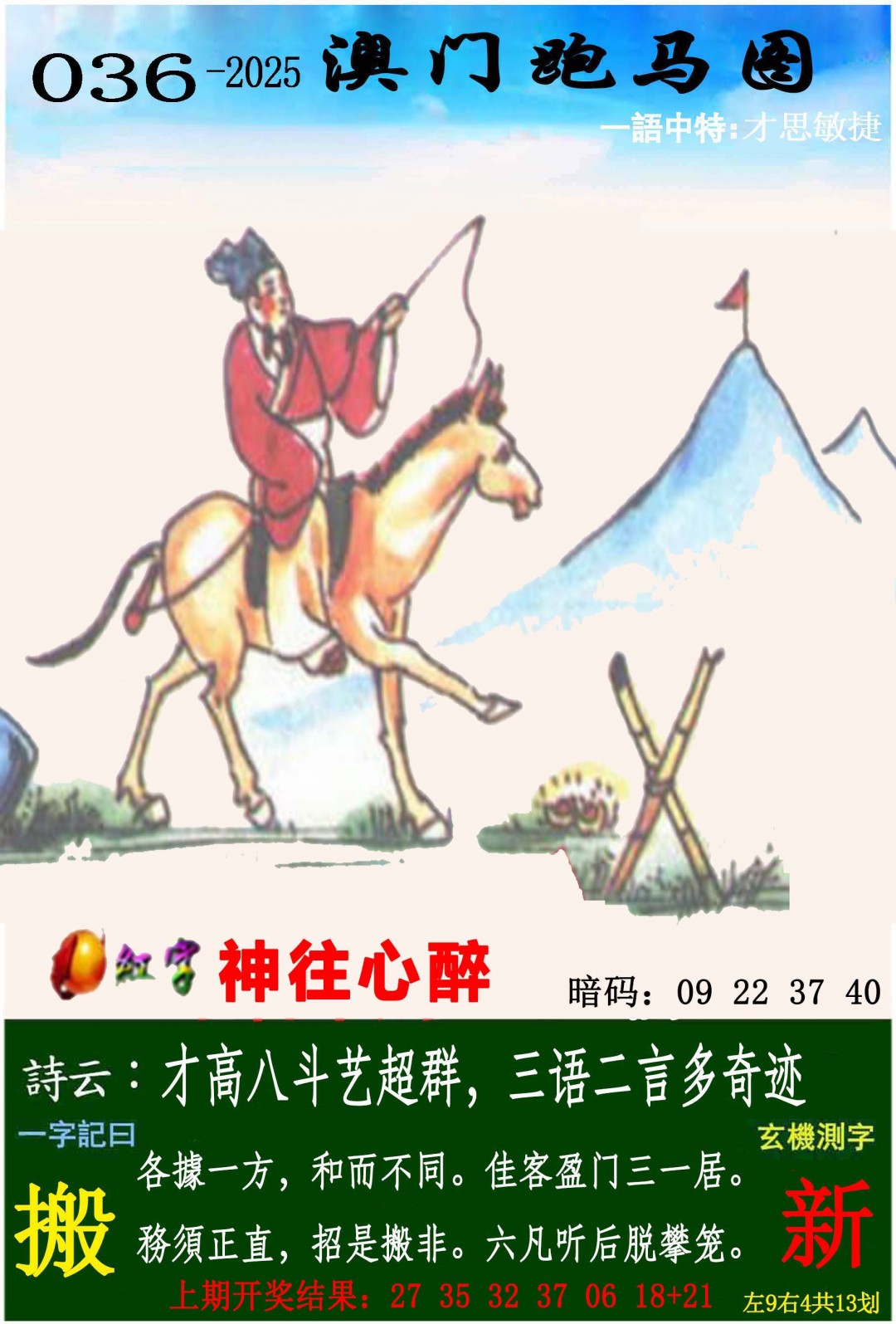 2025036期跑马图