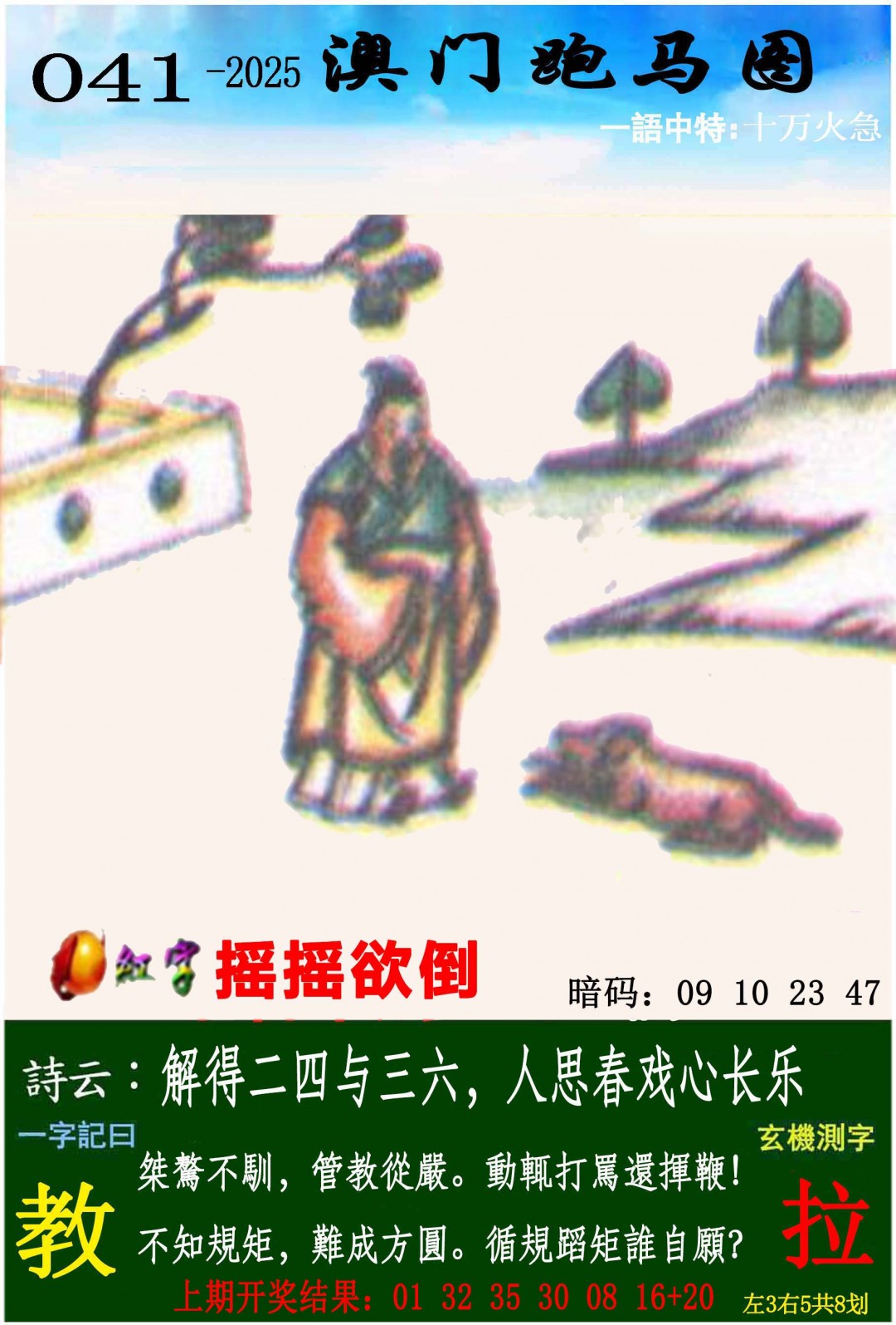 2025041期跑马图