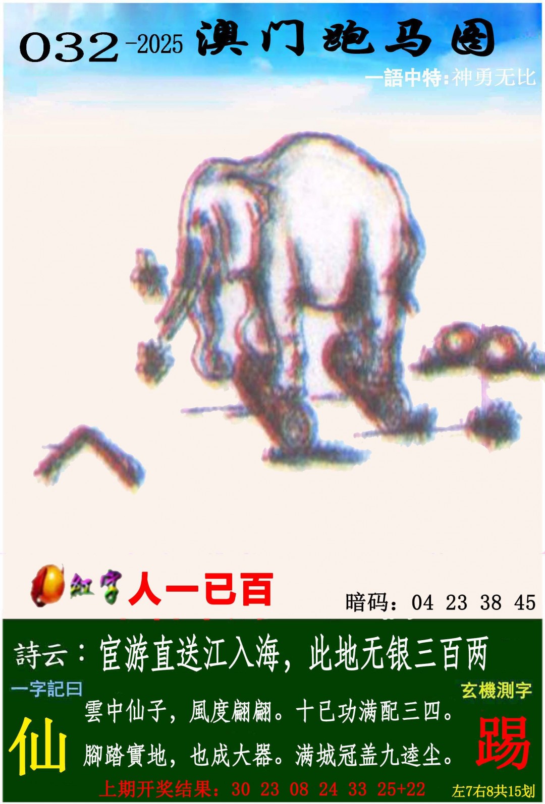 2025032期跑马图