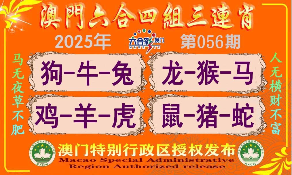 2025056期六合四组三连肖