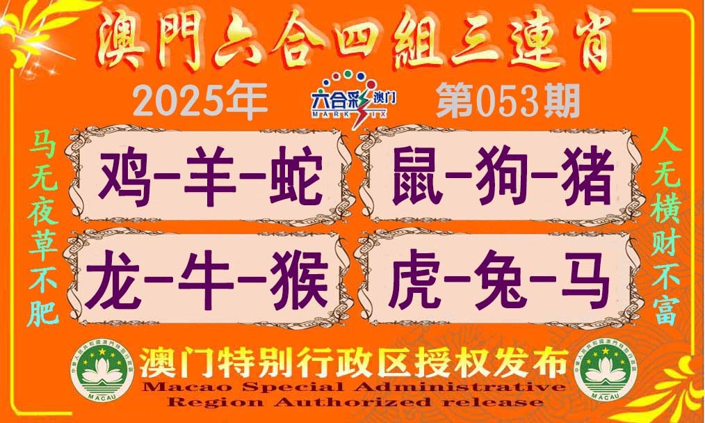 2025053期六合四组三连肖