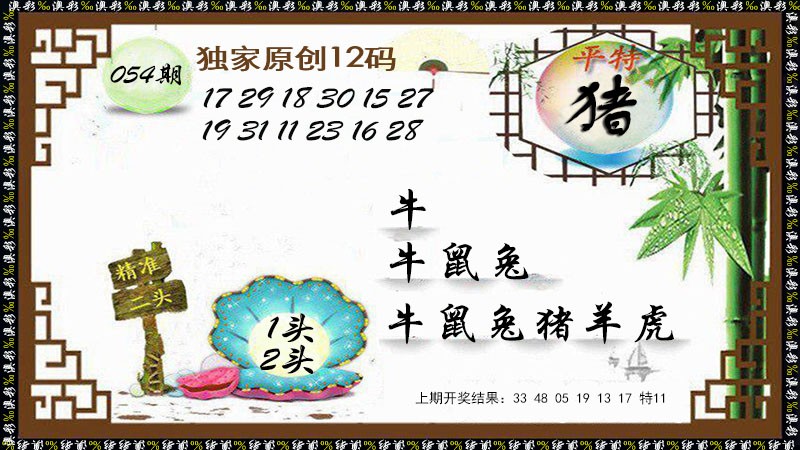 2025054期12码特图