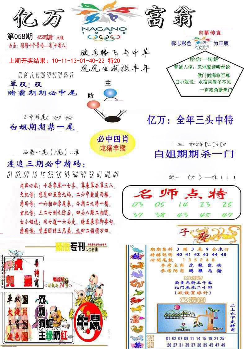 2025058期亿万富翁A