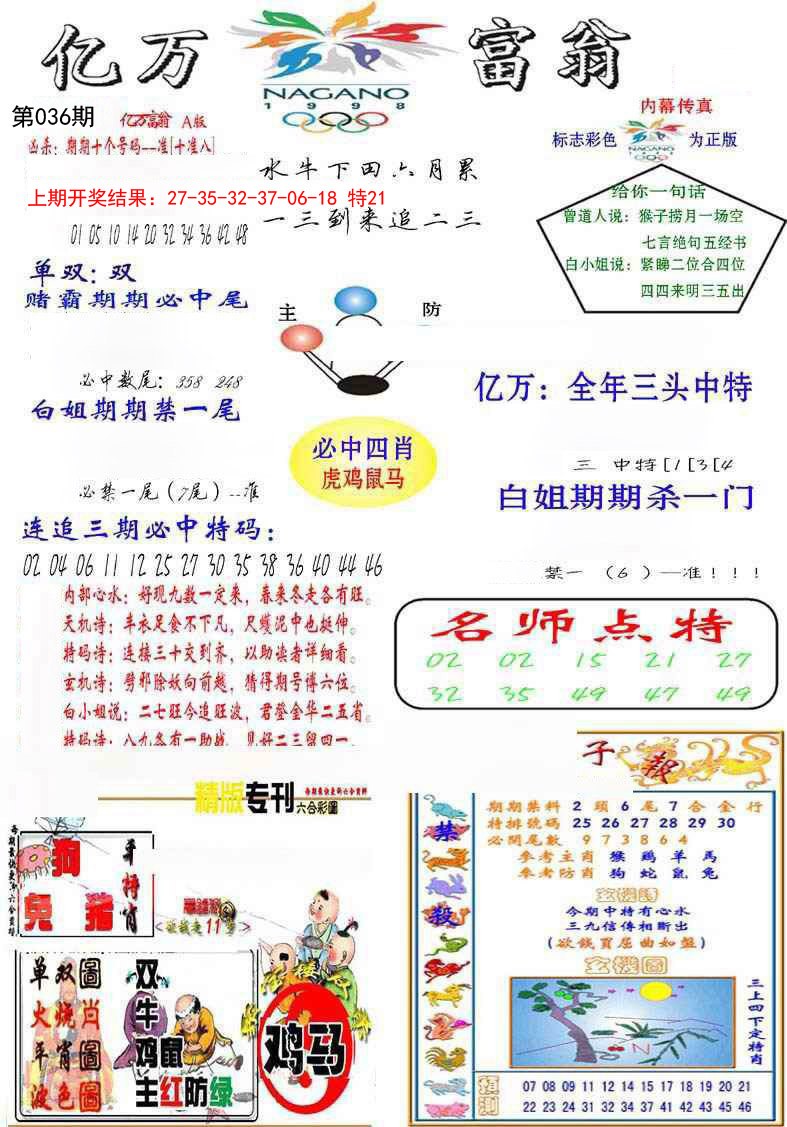 2025036期亿万富翁A