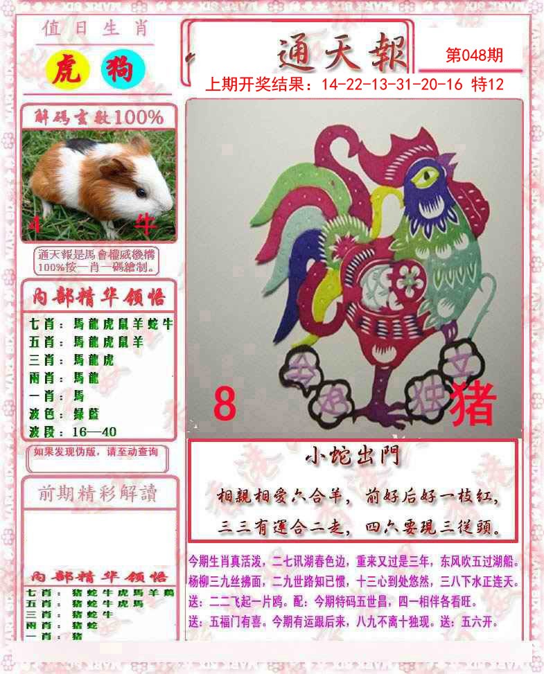 2025048期马经通天报