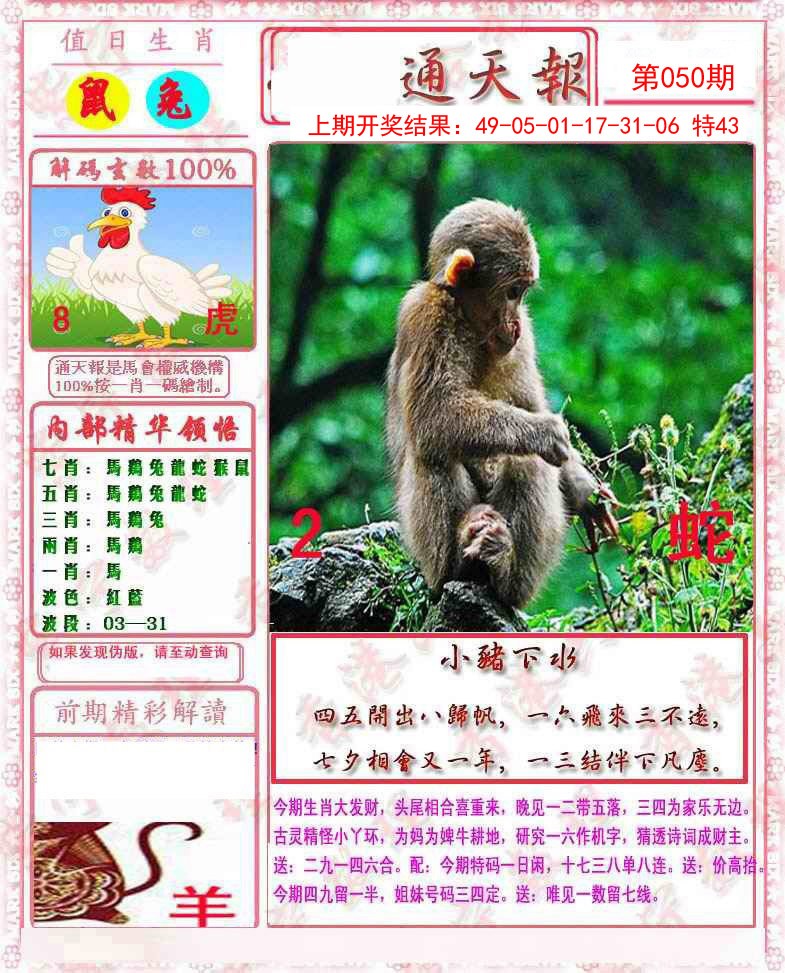 2025050期马经通天报