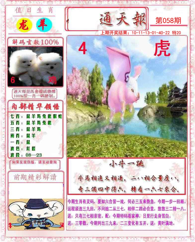 2025058期马经通天报