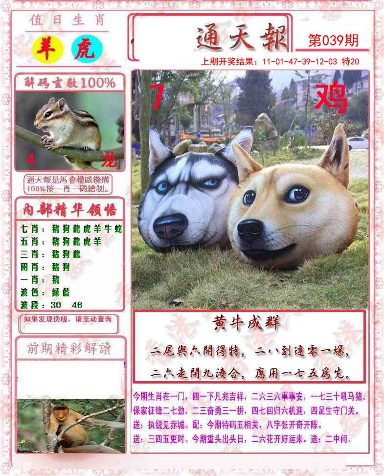 2025039期马经通天报