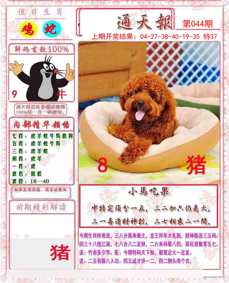 2025044期马经通天报
