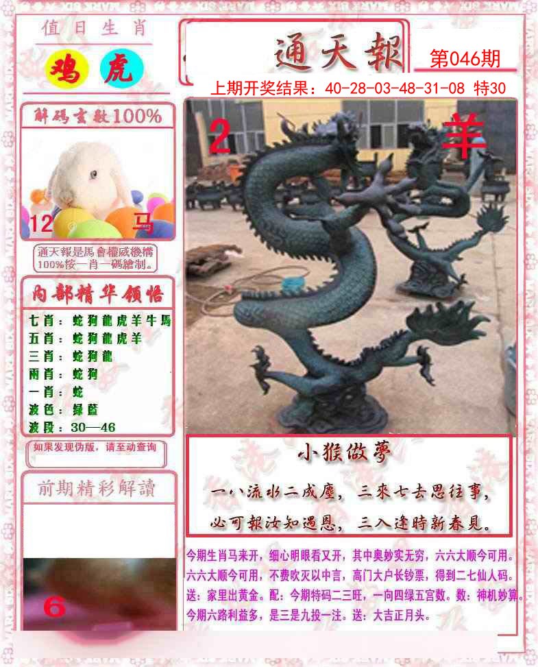 2025046期马经通天报