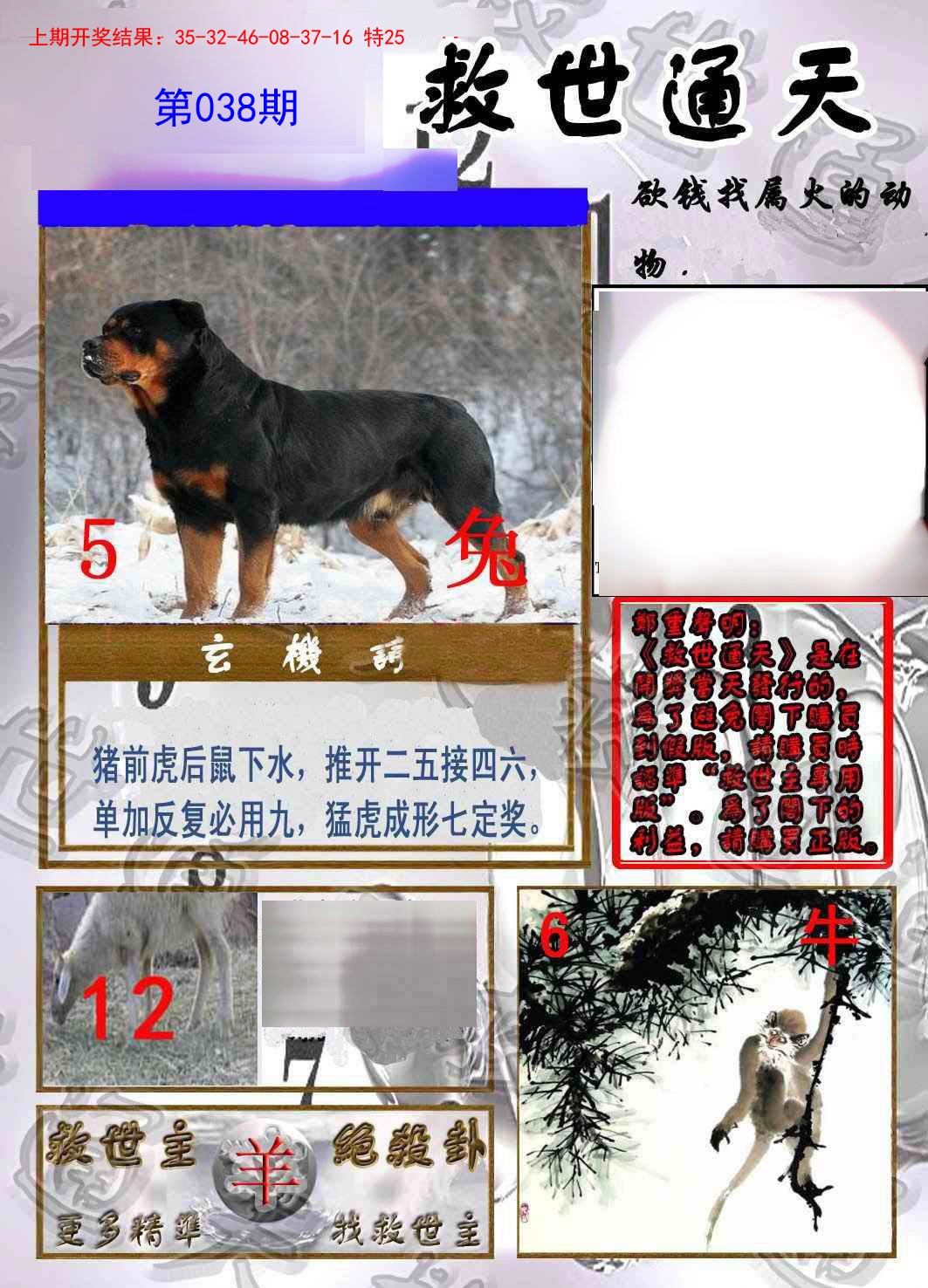 2025038期救世通天报