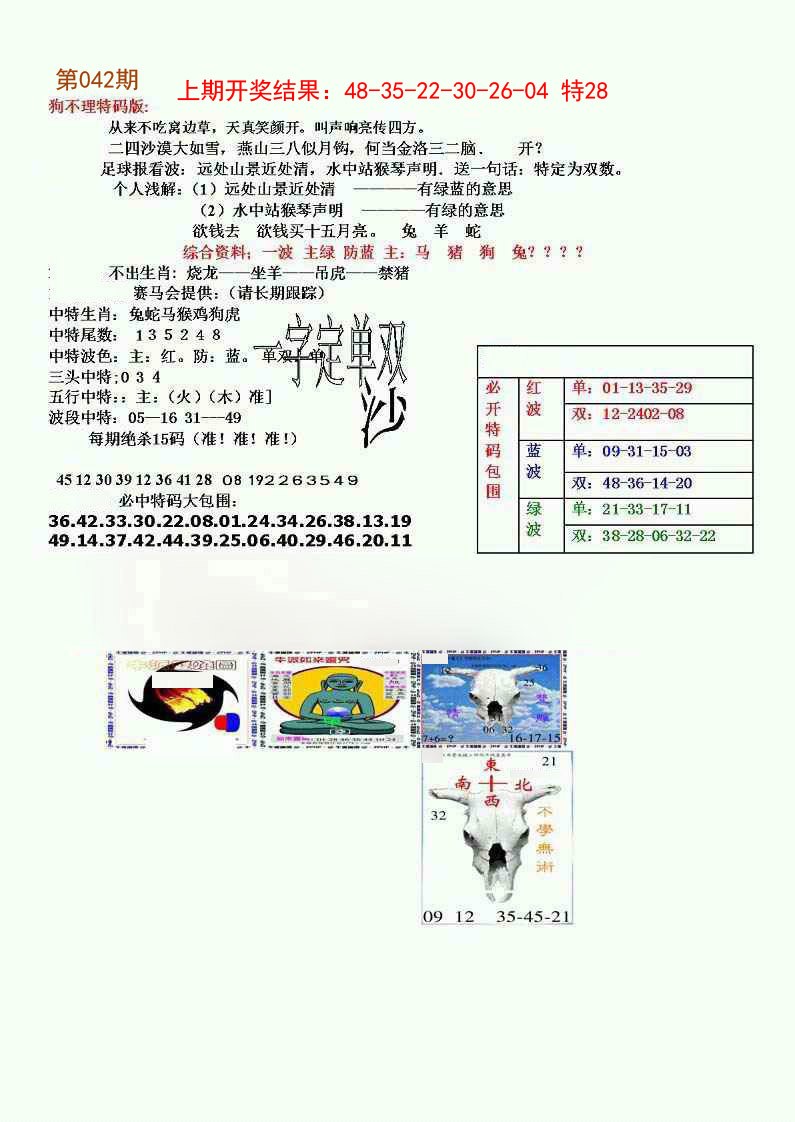 2025042期狗不理特码报