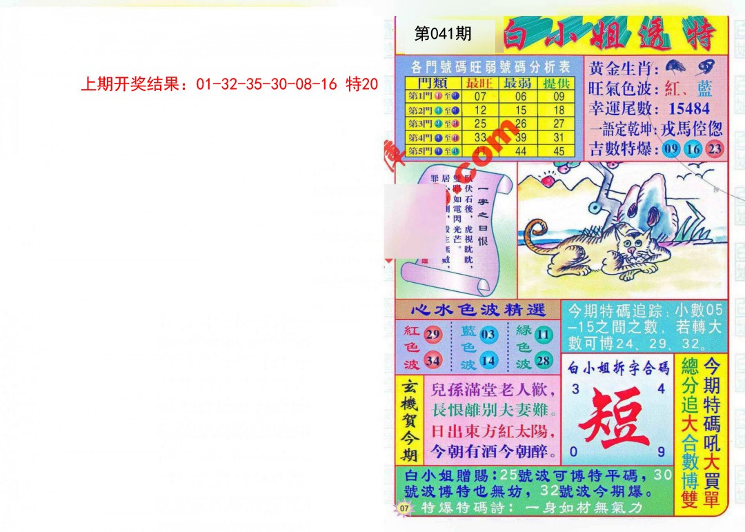 2025041期白小姐透特