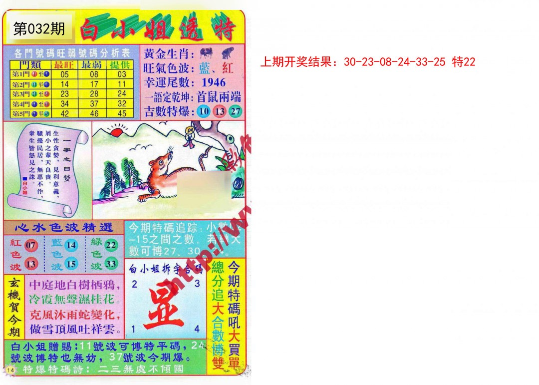 2025032期白小姐透特