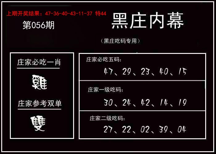2025056期黑庄内幕