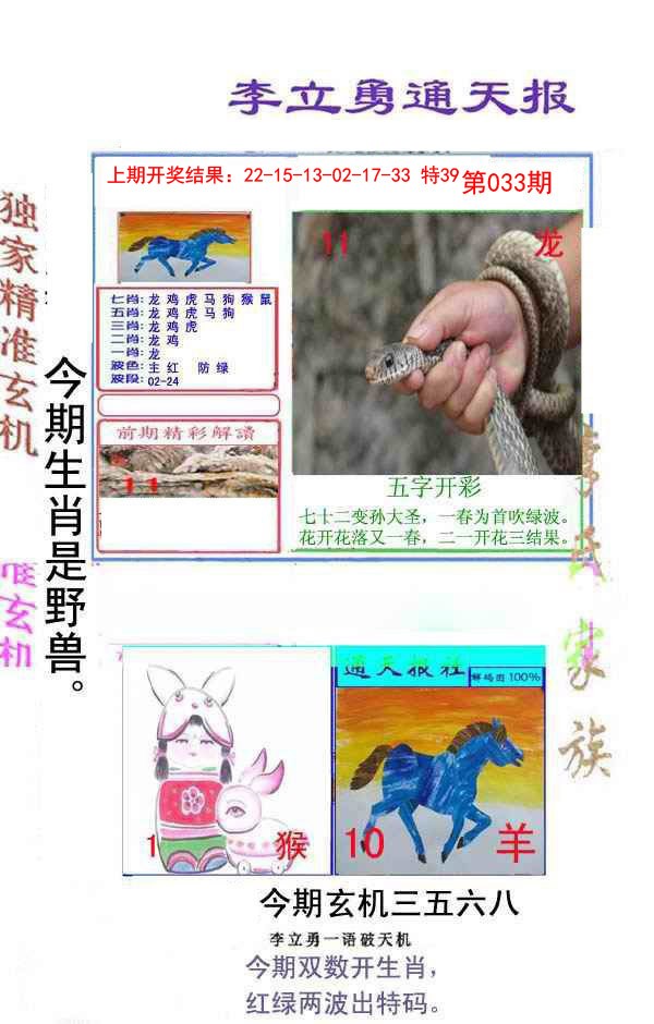 2025033期李立勇通天报