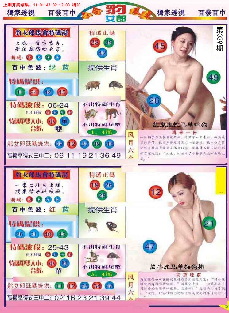 2025039期豹女郎