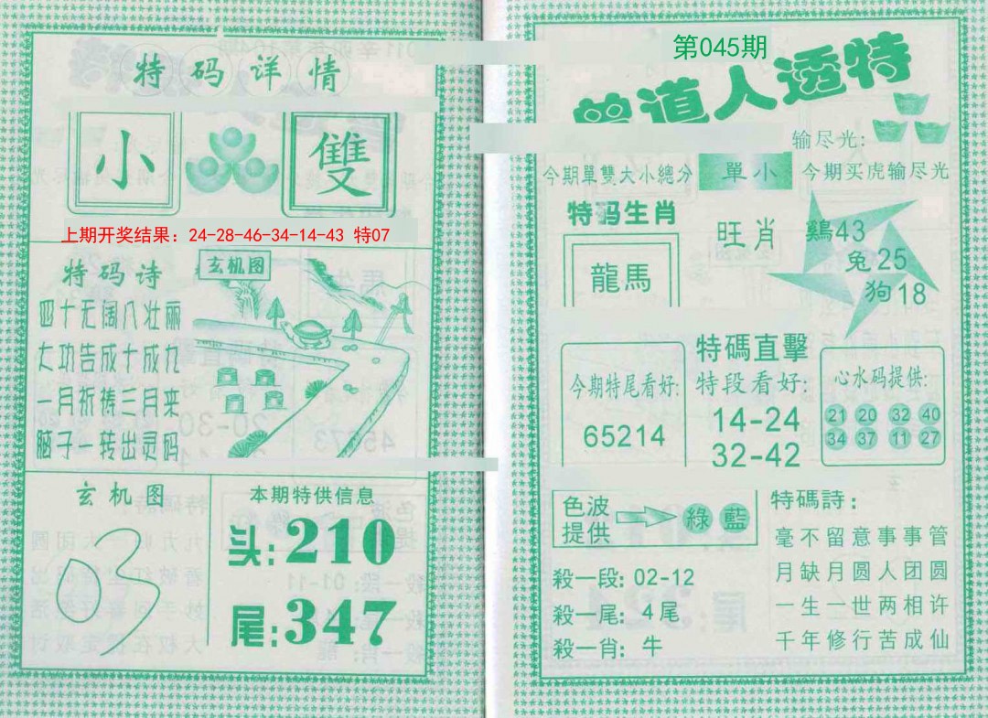 2025045期曾道人透特