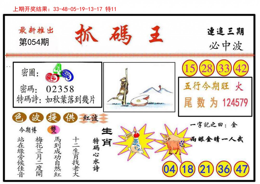 2025054期抓码王