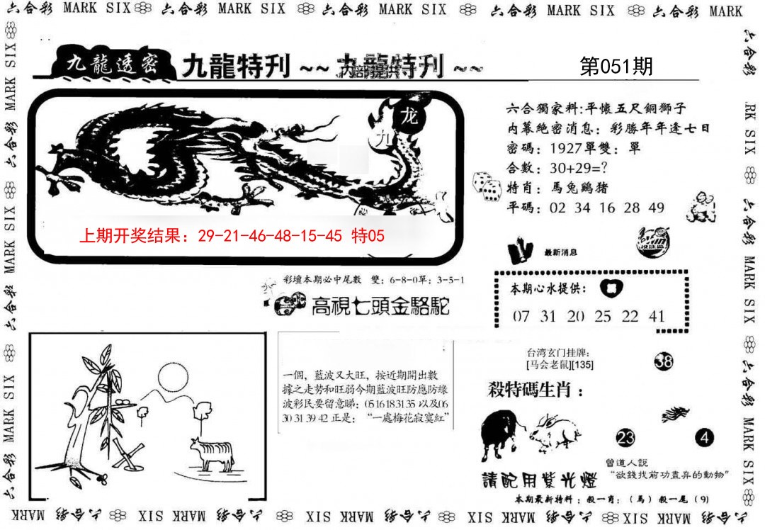 2025051期九龙特新刊